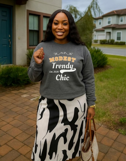 Modest Trendy Chic Sweatshirt — Vintage Garment-Dyed Cozy Pullover