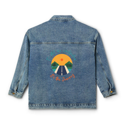 Women's Denim Jacket - Sunset Road Graphic Back