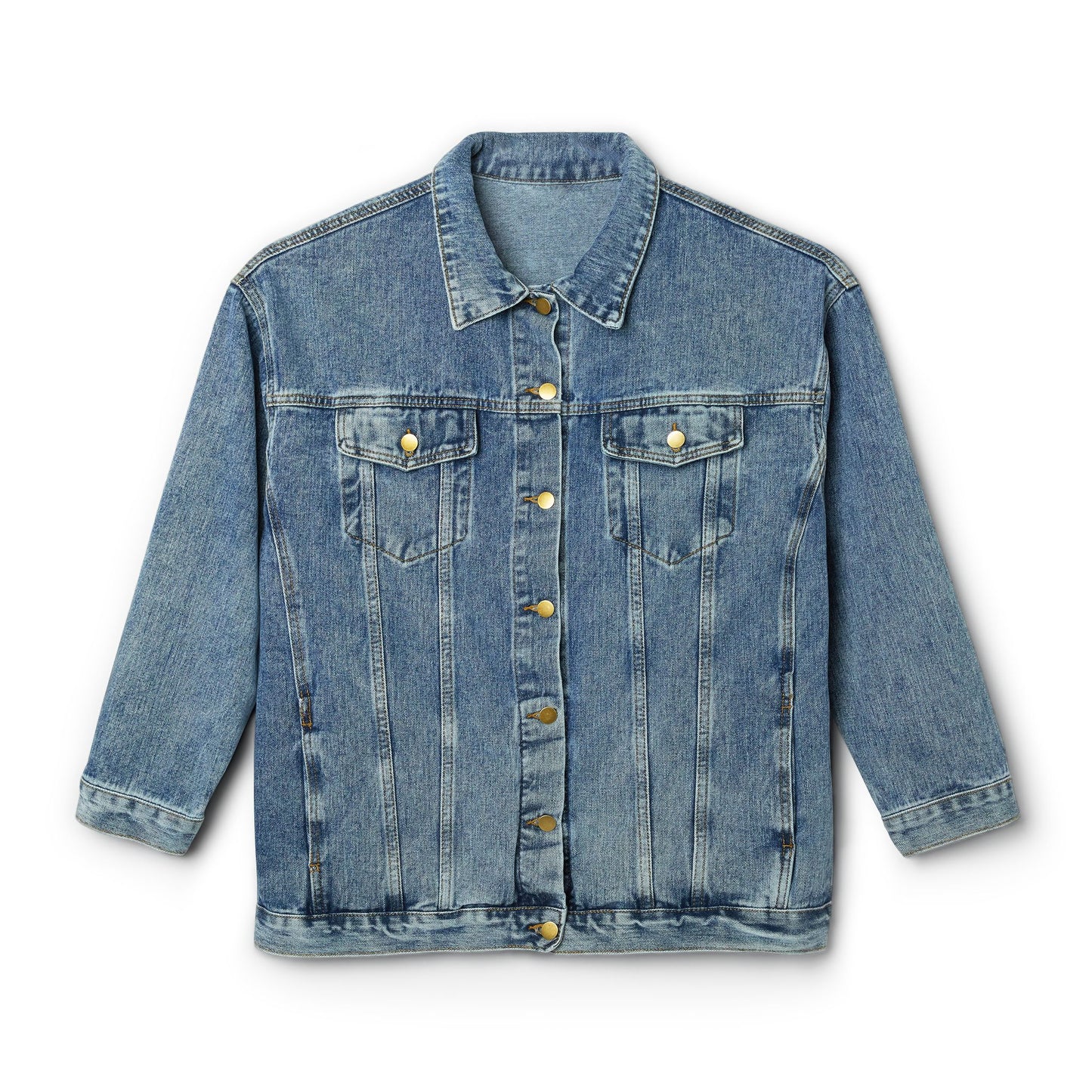 Women's Denim Jacket - Sunset Road Graphic Back