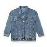 Women's Denim Jacket - Sunset Road Graphic Back
