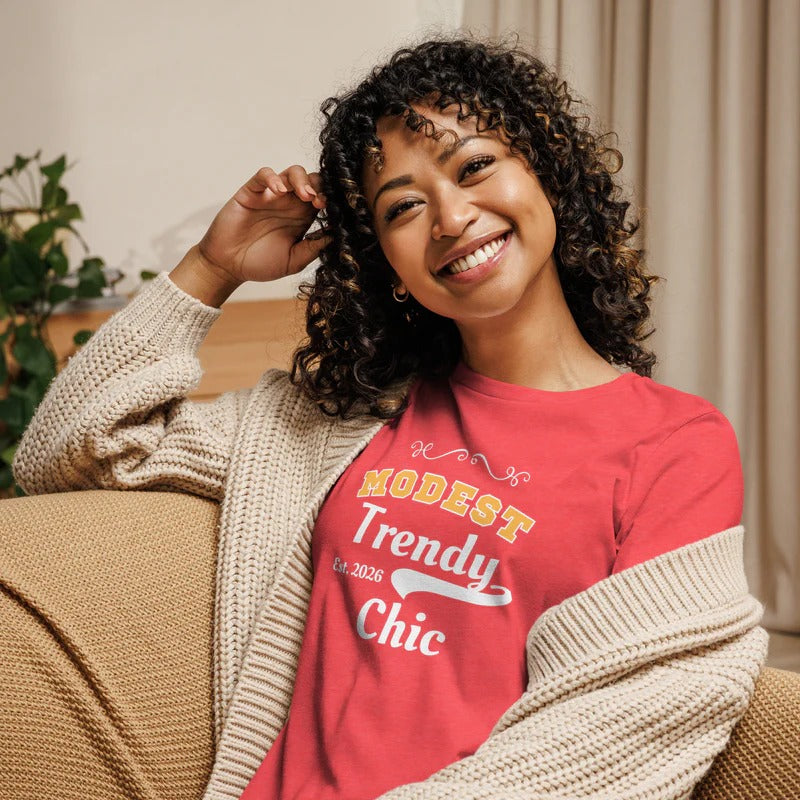 Modest Chic Ladies T-Shirt – Trendy Minimalist Everyday Tee