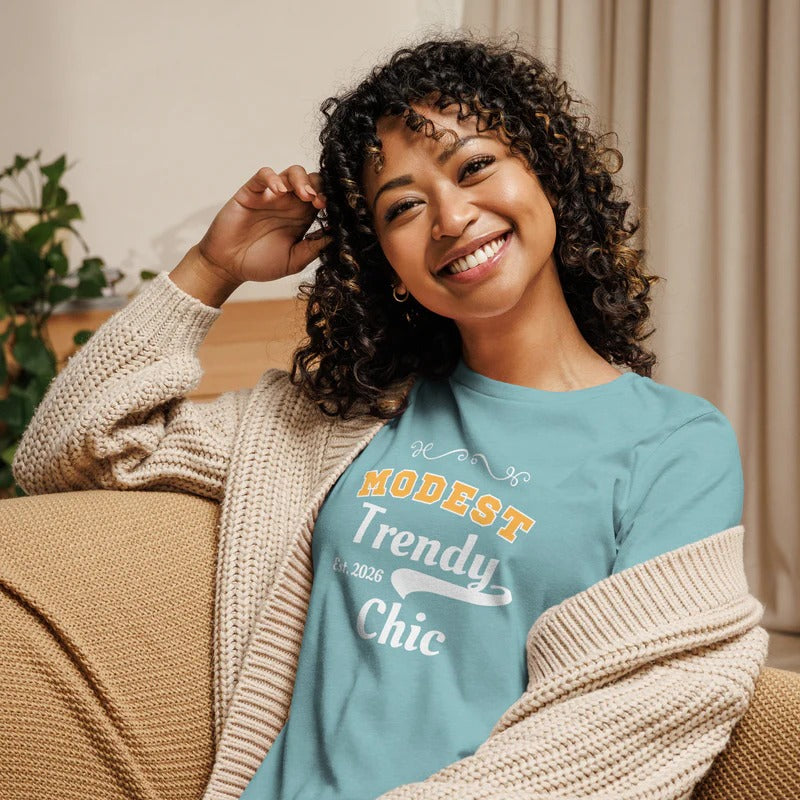 Modest Chic Ladies T-Shirt – Trendy Minimalist Everyday Tee